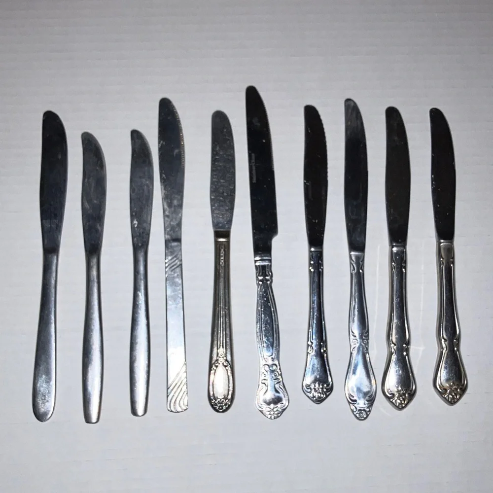 10‎ Variety Stainless Steel Butter Knives Set